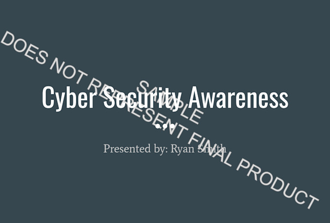 provide excellent security awareness training